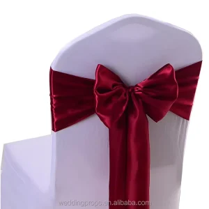 Fancy Spandex Elastic Disposable Chair Sashes for Wedding Banquet and Home Decor
