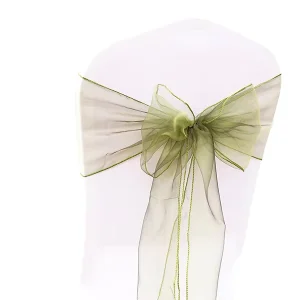 Fancy Spandex Organza Ribbon Sashes Chair Back Flower Bow Tie Decoration for Wedding Banquet Party