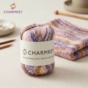 Fancy Summer Mixed Color Spray Dyed Cotton Acrylic Blended Hand Knitting Melange Yarn for Crocheting and DIY