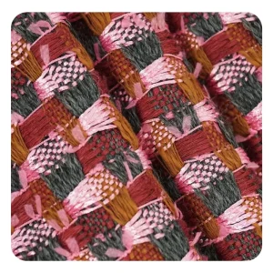 Fancy Wool and Cotton Yarn dyed Colorful Ripstop Fabric for Coat Dress Tweed Fabric