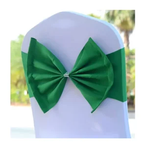 Fasce Per Sedie in Spandex Gold Purple Spandex Chair Sashes Bow tie Chair Sashes for Party Decoration