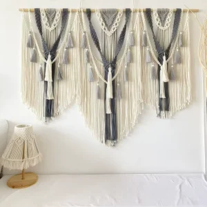 Fashion Boho Macrame Cotton Rope Handmade Eco Friendly Art Wall Hanging Tapestry Decoration Supplies