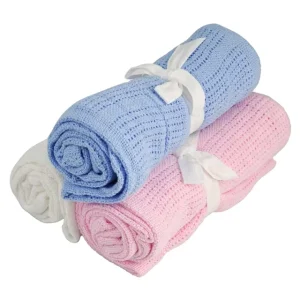 Fashion Cellular Baby Blanket Pram Soft Pure Cotton 70x90cm Rectangular Plain Solid Knitted Four Seasons Eco Friendly SAILING