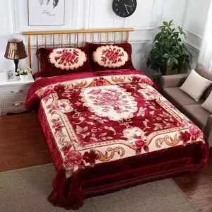 Fashion Comfortable Floral Printed Mexican Plush Warm Fleece Mink Four Seasons Machine Washable Blankets