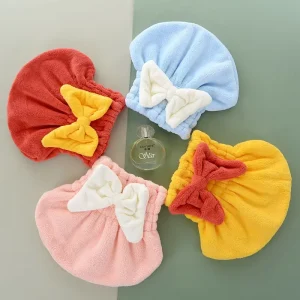 Fashion Cute Coral Fleece Dry Hair Towel Thickened Dry Hair Cap for Adults Kids Home Use Hair Drying Towels