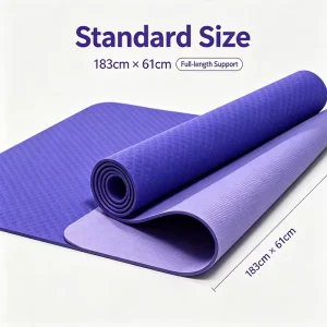 Fashion Eco Friendly Thick TPE Two Color Yoga Mats High Quality Customizable Thickness Logo for Fitness Brands