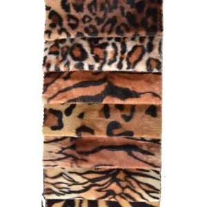 Fashion Hometextile Leopard Animal Pattern Printing Velvet Fabric