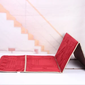 Fashion Islamic Square Machine Made Foldable Polyester Prayer Rug Travel Muslim Prayer Mat Holder