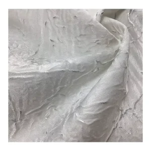 Fashion Novelty 100% Polyester Special Texture Pleat Bonded Roller Coat Fluffy Satin Fabric for Clothes
