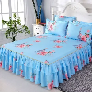 Fashion Printed Fitted Sheet Bed Sheet with Pillowcases 3pcs