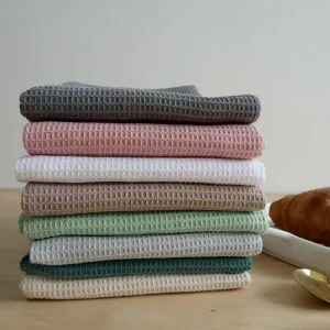 Fashion Waffle Tea Towel Hand Towel Beach Custom logo 100% Cotton Waffle Bath Sheet Towel