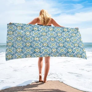Fashionable Printed Beach Towel Absorbent Quick Drying High Quality Simple Style Beach Towel Is Easy to Carry