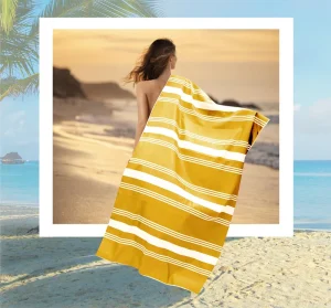 Fast Dry RPET Beach Towels Large Beach Towel Sand Free Recycled Bottle Microfiber Towel for Beach
