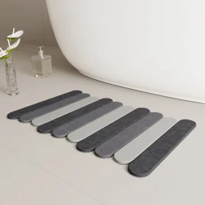 Fast Drying Printed Diatomite Anti Slip Bath Mat Bathroom Super Absorbent Bath Mat