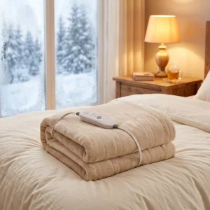 Fast Heating Temperature Control Flannel Cotton Wool Electric Underblanket for Winter Home Office Use