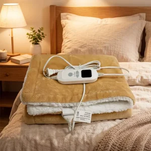 Fast Heating Ultra Soft Flannel Electric Throw Blanket with 6 Heat Settings & Overheat Protection Washable Cozy Winter Warmer