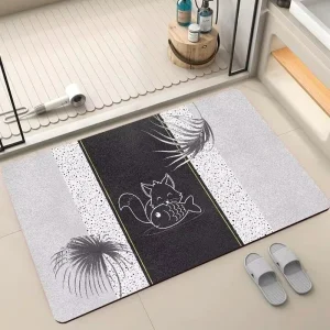 Fast Quick Drying Diatomite Non Slip Water Shower Drying Super Absorbent Home Area Diatomite Bath Mat Carpet Rug