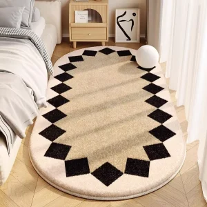 Faux Cashmere Floor Rug Carpet Non Slip Factory Direct Modern Type 3D Printing Living Room Carpet for Bedroom