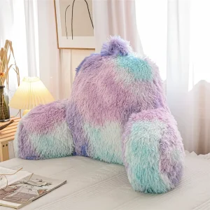 Faux Fur Bed Rest Pillow Reading Pillow Arms Large Fluffy Adult Children Back Rest Pillow