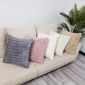 Faux Fur Cushion Pillows ” 20×20″ Plush Decorative Throw Pillow case Luxury Throw Pillows for Sofa Chair