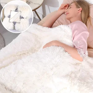 Faux Fur Raschel Woven Blanket Cozy Bed Sofa Living Room Home Decor for All Seasons