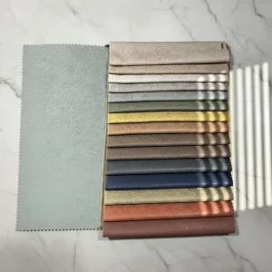 Faux Leather Waterproof Stain Resistant Bronzed Upholstery Sofa Home Textile 100% Polyester Warp Knitted Fabric Toy Use