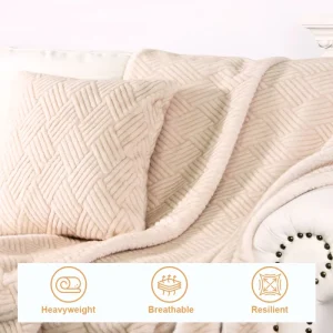 Faux Rabbit Fur Stretch Blanket 100% Polyester Eco friendly Anti Pilling European Luxury Knitted Throw Blanket for