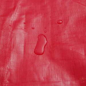 Finished Red Silver Virgin PE Woven Tarpaulin, Pure New Material Waterproof Protective Plastic Sheet