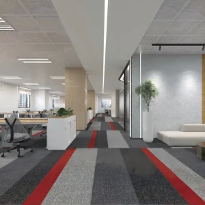 Fire Certified B1 Modular Free Easy Maintain Modern Sound Insulation Engineering Carpet Tile for Office Corridor Mall