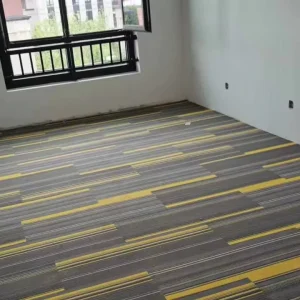 Fire Resistance PP Cushioned Commercial Office and Home Floor Carpet Tiles with Bitumen Backing