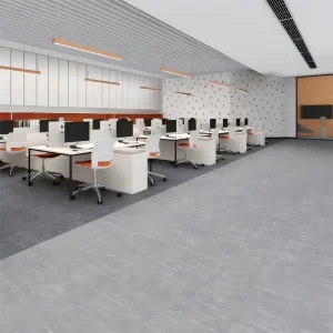 Fire Resistant Carpet Tiles Acoustic Modular Floor Tiles for Government Building Public Service Center Custom