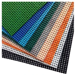 Fire Resistant High UV PVC Coated Polyester Mesh Fabric For Outdoor Furniture Swimming Pool Fence Tool Mesh Bag