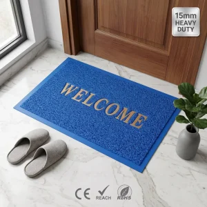 Fire Retardant Entrance Mat PVC Door Mat Outdoor Safe Coil Spaghetti Anti Skid Noodle Welcome Mat for Industrial Commercial
