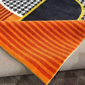 Fire Safe Printed Nylon Floor Corridor Carpet Coverings Long Lasting Entryways Beauty Parlors Art Studio Shared Relaxation Space