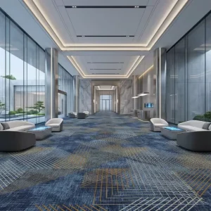 Fireproof Durable Tufted Nylon Carpet Wall to Wall Commercial Hotel Lobby Corridor Luxury Rugs Customized