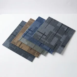 Fireproof Modern Home Living Room Interlocking Carpet Tiles Modular PP Office Carpet Commercial Hotel Carpet Tiles 50*50cm
