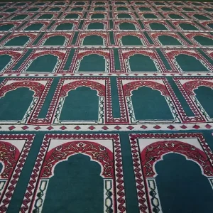 Fireproof Reversible Tufted Washable Anti Slip High Pile Carpet for Mosque Masjid Wall to Wall Luxury Prayer Room
