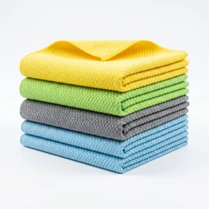 Fish Scale Microfiber Car Polishing Cloth Lint-Free Scratch-Free Streak-Free Auto Glass Detailing Towel