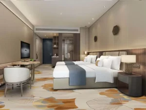 Fit out Company Wall to Wall Fire Resistant Polyester Carpet Easy Clean Accept Custom Pictures Free Color Swatch
