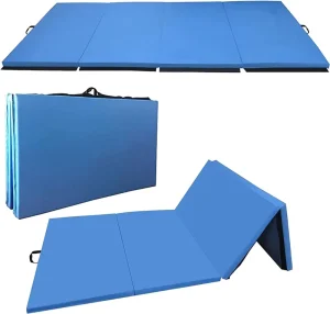 Fitness All Purpose High Density Folding Exercise Gymnastics Mat for Yoga Aerobics and Pilates Multicolor