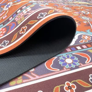 Fitness Non Slip Antiskid Custom Carpet Rug Size Eco Friendly Digital Printed Suede Yoga Mat For Fitness Gym Sport