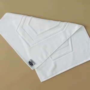 Five Star Hotel 100% Cotton Jacquard Water Absorption Bath Mats Custom Durable Bathroom Floor Towels