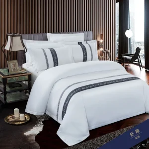 Five Star Hotel Style 100% Cotton Fitted Sheet Set of Four with Digital Printing High end Casual Bedding Set
