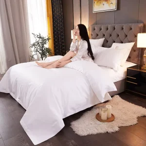 Five-star High Quality Hotel Duvet Set Bedding 4 Sets of Luxury Quilts 100% Cotton Pure White Sheets Can Be Customized
