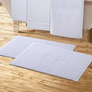 Five star Hotel Bath Mat Towel Eco Friendly Antimicrobial 100% Cotton Anti slip Thickening Type Water Suction Foot Carpet