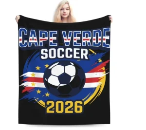 Flag of Cape Verde Fashion Flannel Sofa Blanket Household Siesta Blanket for All Seasons