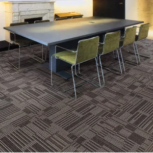 Flame Rated Polypropylene Carpet Tiles Low Maintenance Stain Resistant for High Traffic Lobbies