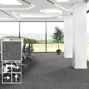 Flame-Retardant & Moisture-Resistant Carpet Tiles ASTM E-648 Certified for Commercial Use