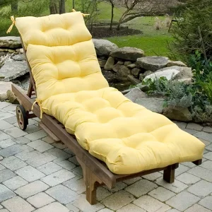 Flame Retardant Polyester Outdoor Furniture Cushions Soft Removable Washable Sunbed Patio Garden Chair Seat Lumbar Pillows