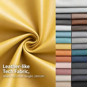 Flame Retardant Waterproof Tech Fabric 3 Proof Gold Foil Stamped Tricot 100% Polyester Suede Upholstered Plain 280 GSM